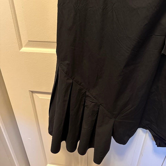 COS - navy midi dress with pleated detail - Picture 7 of 9